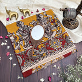 Vriksham Red & Yellow Color Kalamkari Cotton Saree With Gatti Border-VS4539